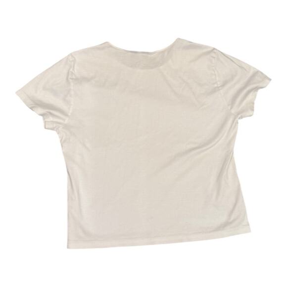 🤍 Saks‎ Fifth Avenue White Cotton Tee – Women’s XL 🤍 - Picture 3 of 4
